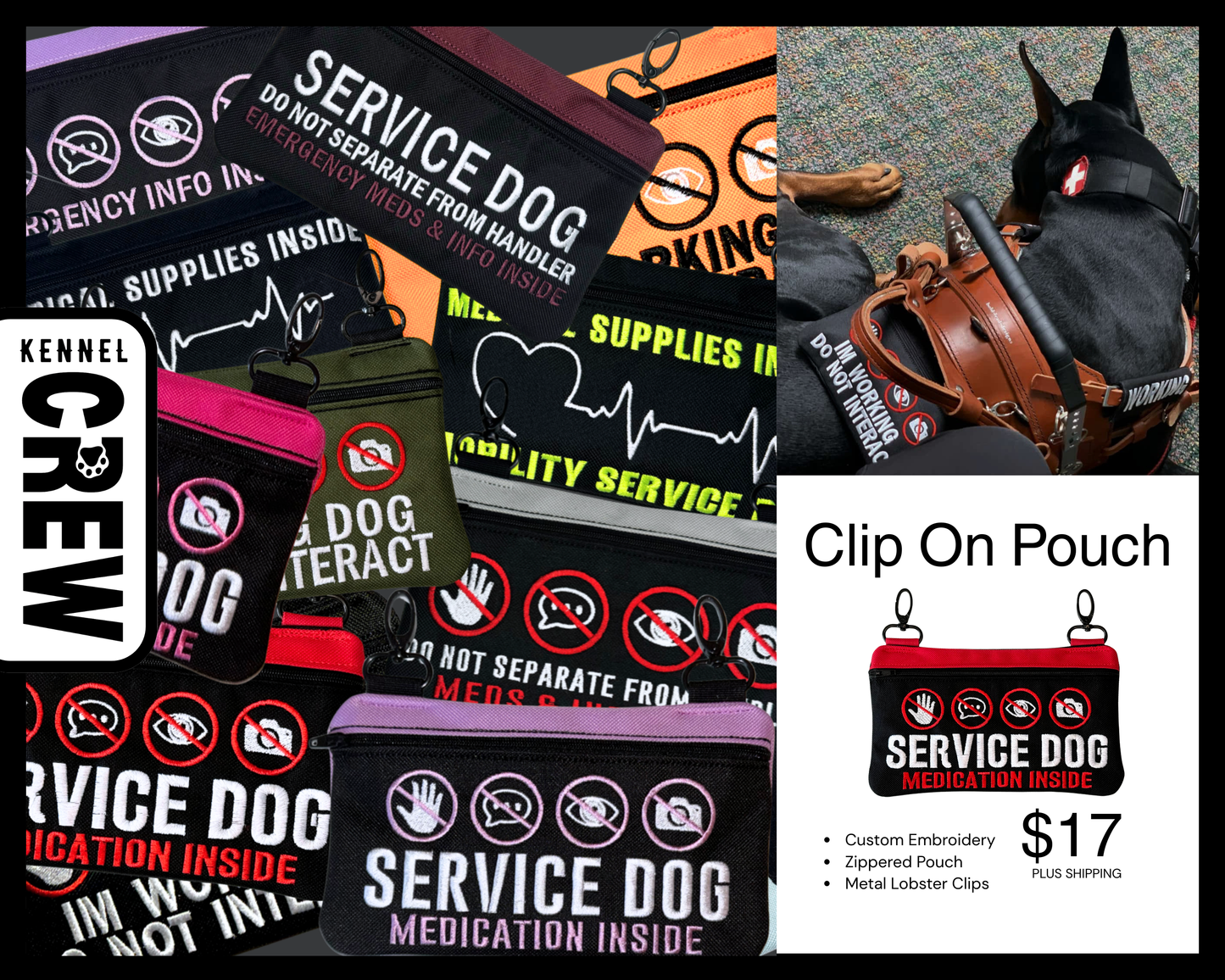 Clip On Pouch - Custom Text & Design